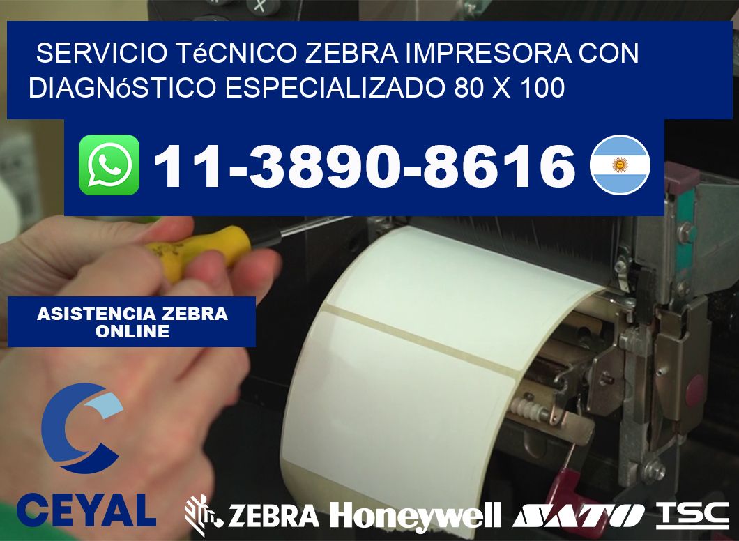Servicio Técnico Zebra Impresora con Diagnóstico Especializado 80 x 100