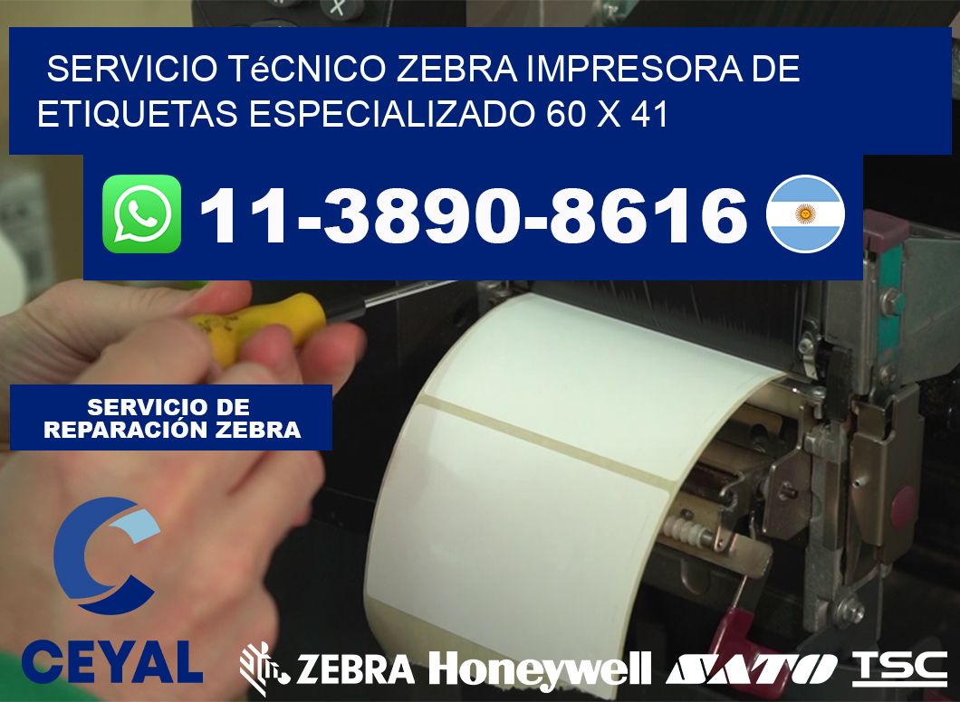 Servicio Técnico Zebra Impresora de Etiquetas Especializado 60 x 41