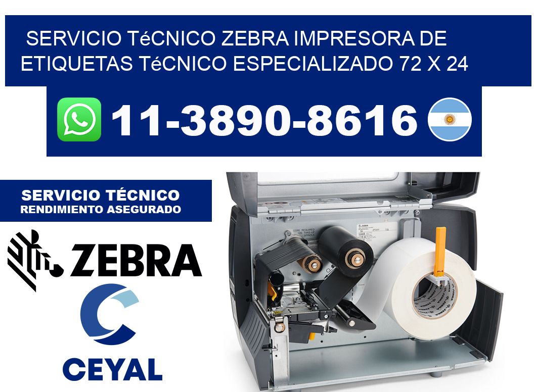 Servicio Técnico Zebra Impresora de Etiquetas Técnico Especializado 72 x 24