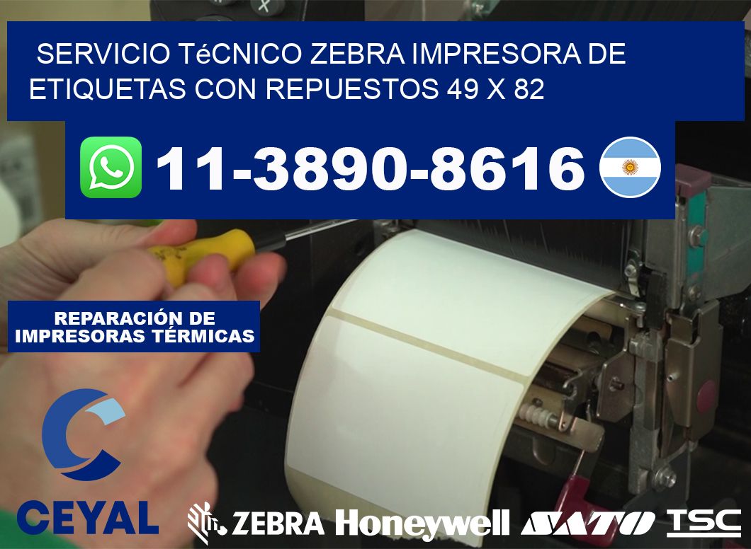 Servicio Técnico Zebra Impresora de Etiquetas con Repuestos 49 x 82