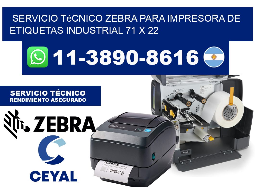 Servicio Técnico Zebra para Impresora de Etiquetas Industrial 71 x 22