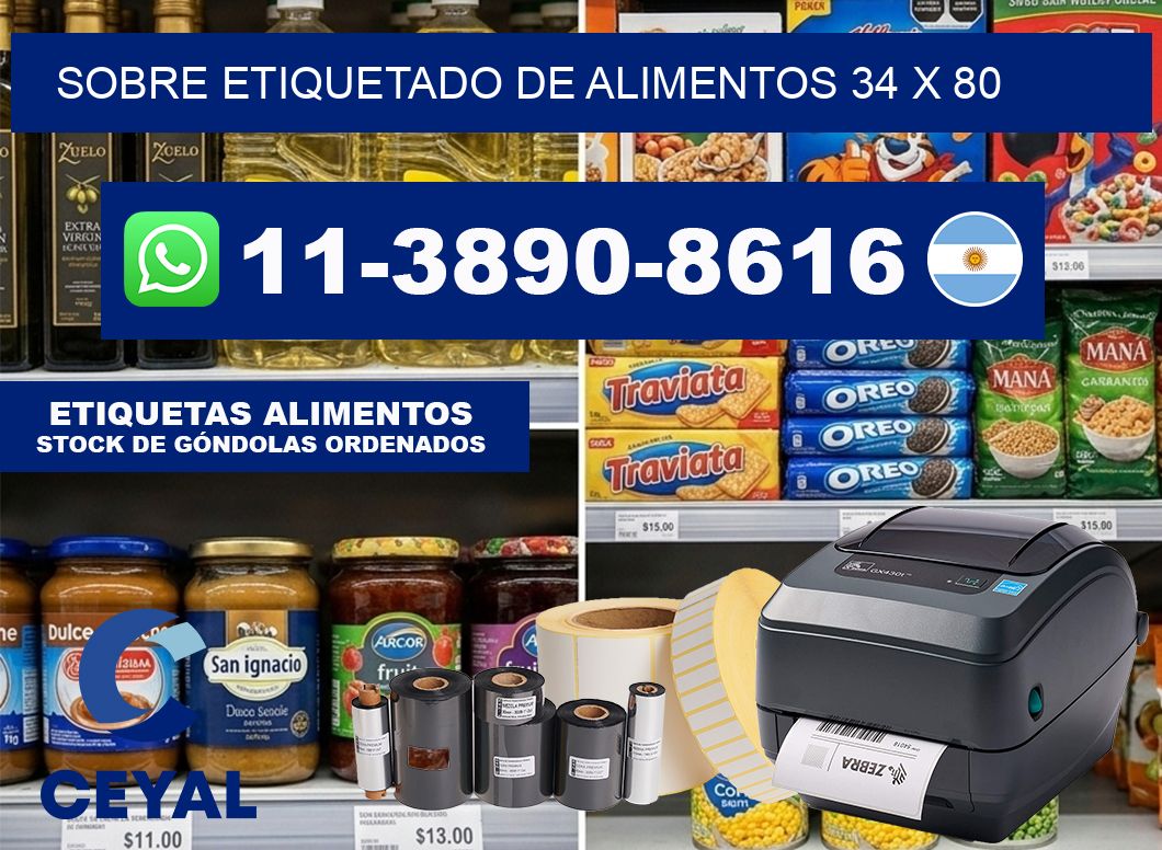 Sobre etiquetado de alimentos 34 x 80