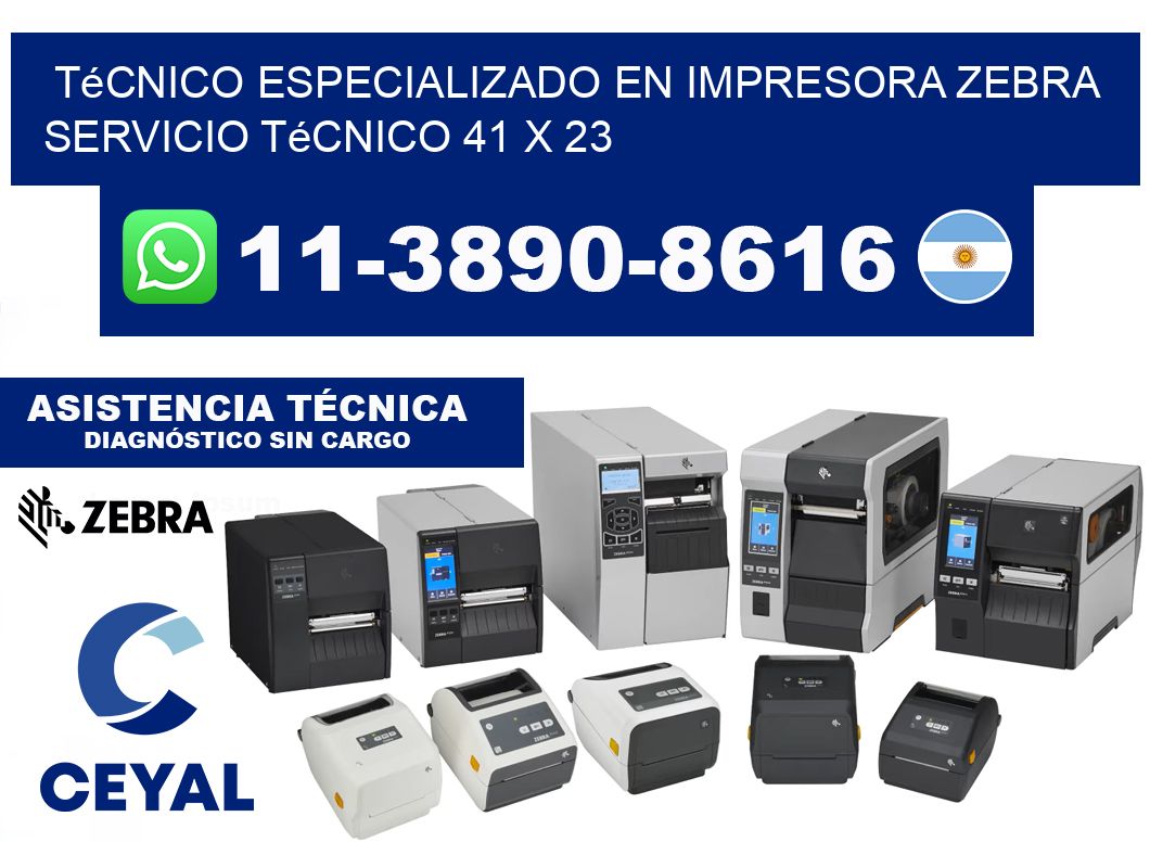Técnico Especializado en Impresora Zebra Servicio Técnico 41 x 23