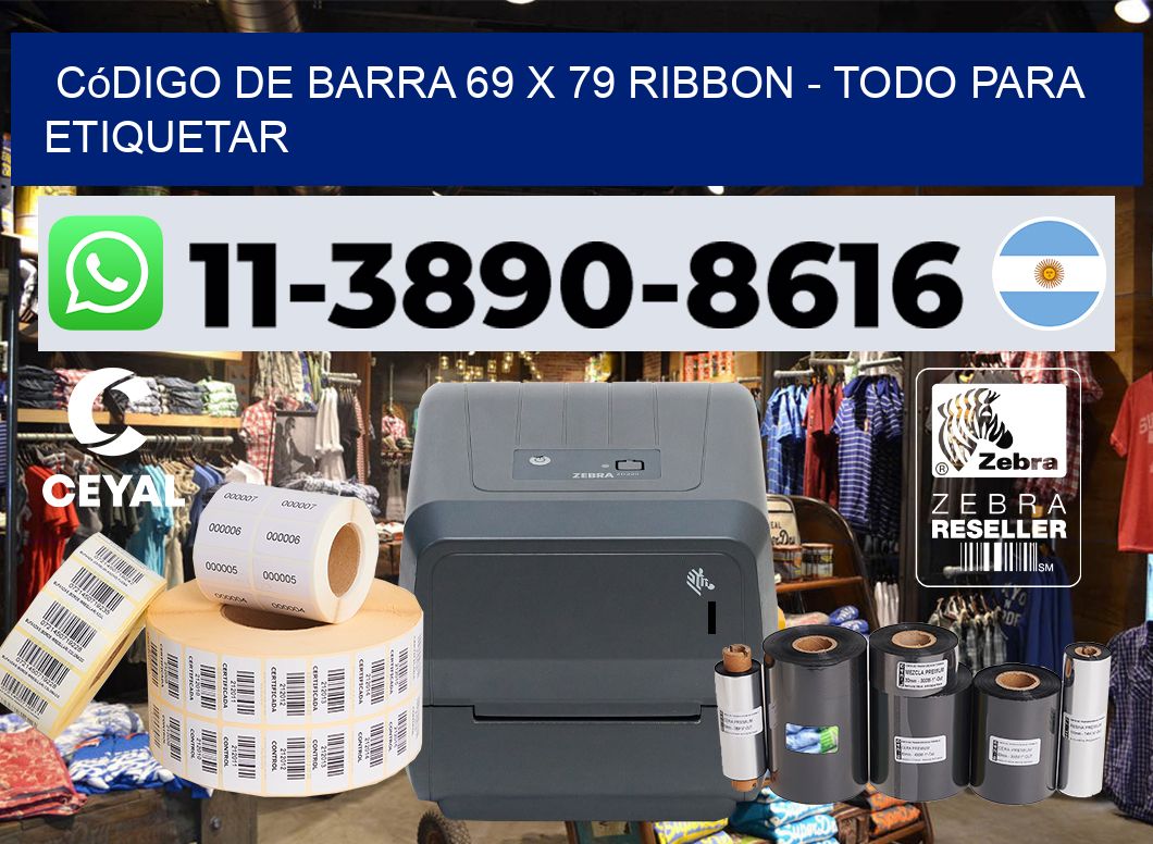 código de barra 69 x 79 ribbon - Todo para Etiquetar
