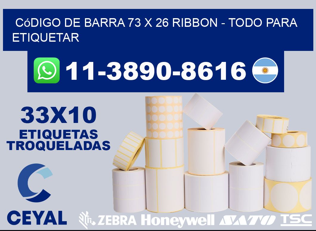 código de barra 73 x 26 ribbon - Todo para Etiquetar