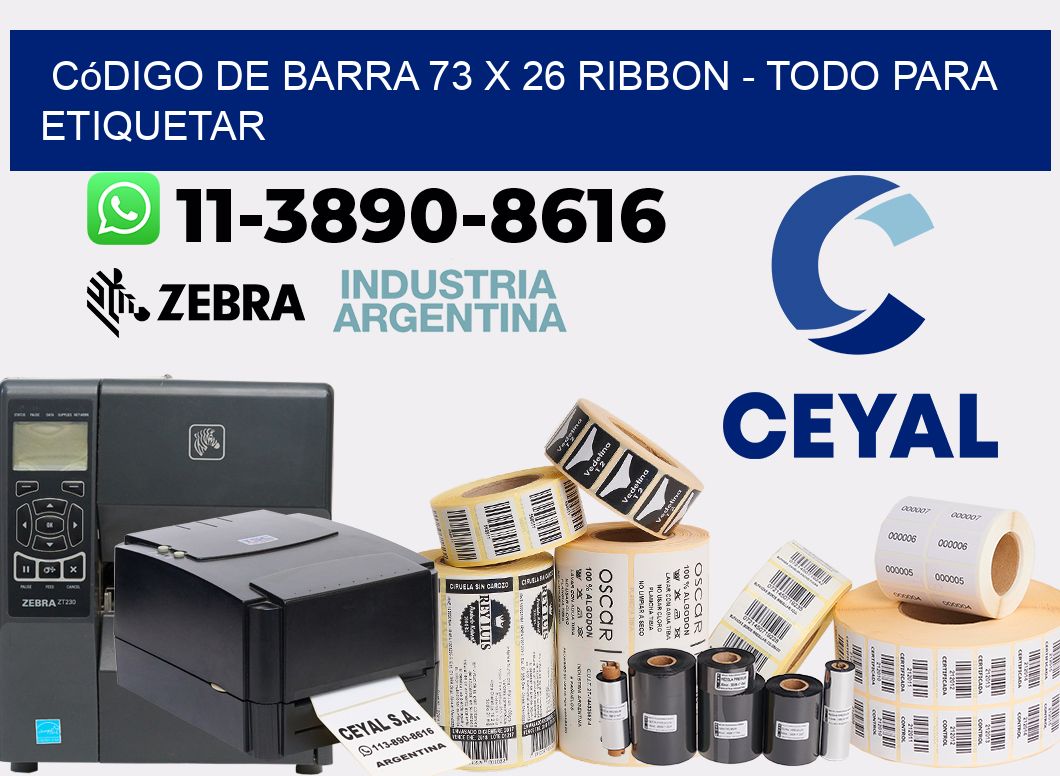 código de barra 73 x 26 ribbon – Todo para Etiquetar