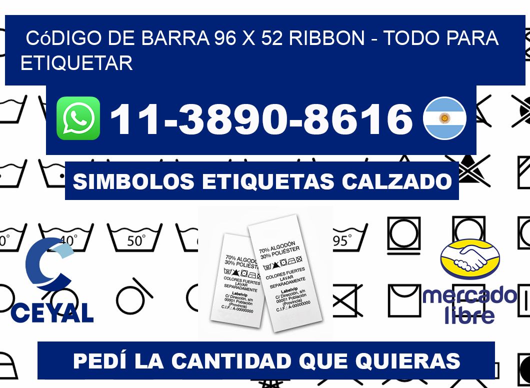 código de barra 96 x 52 ribbon - Todo para Etiquetar