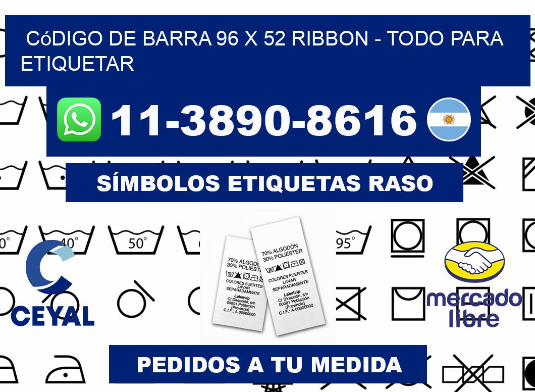 código de barra 96 x 52 ribbon - Todo para Etiquetar