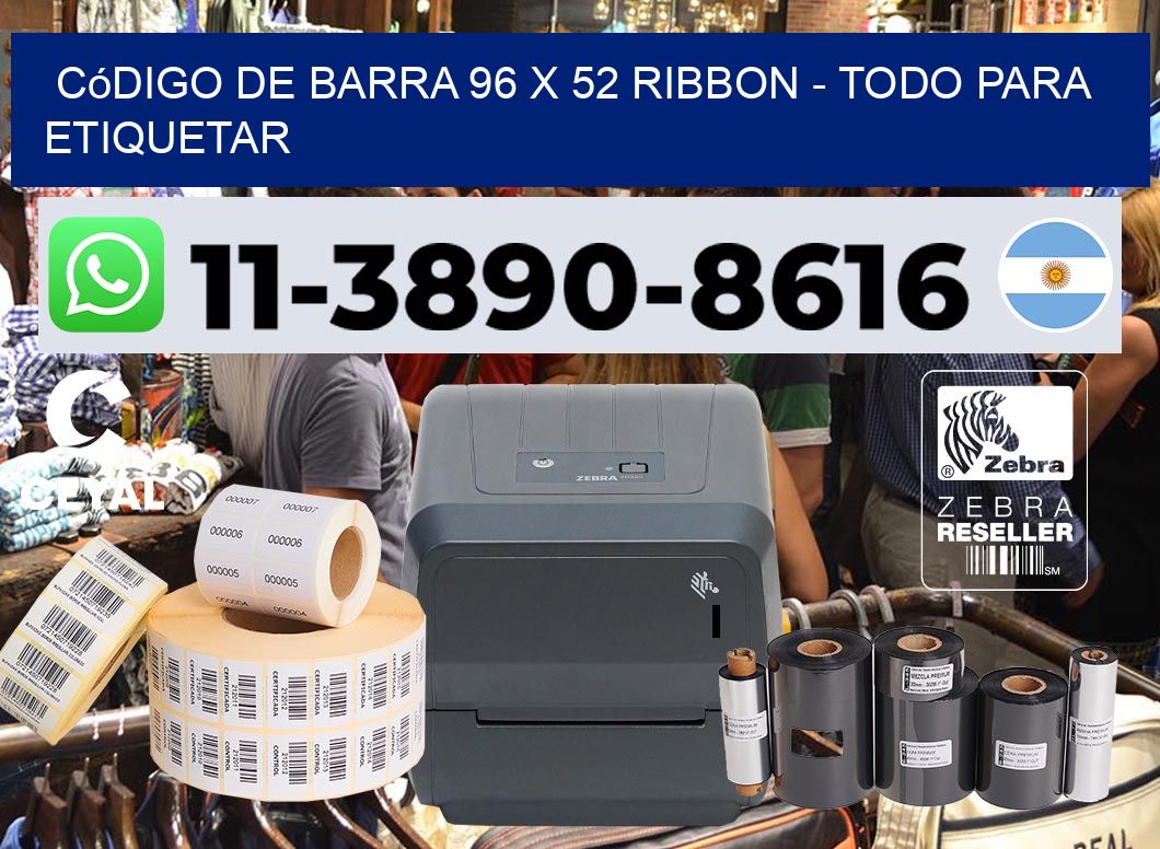 código de barra 96 x 52 ribbon - Todo para Etiquetar