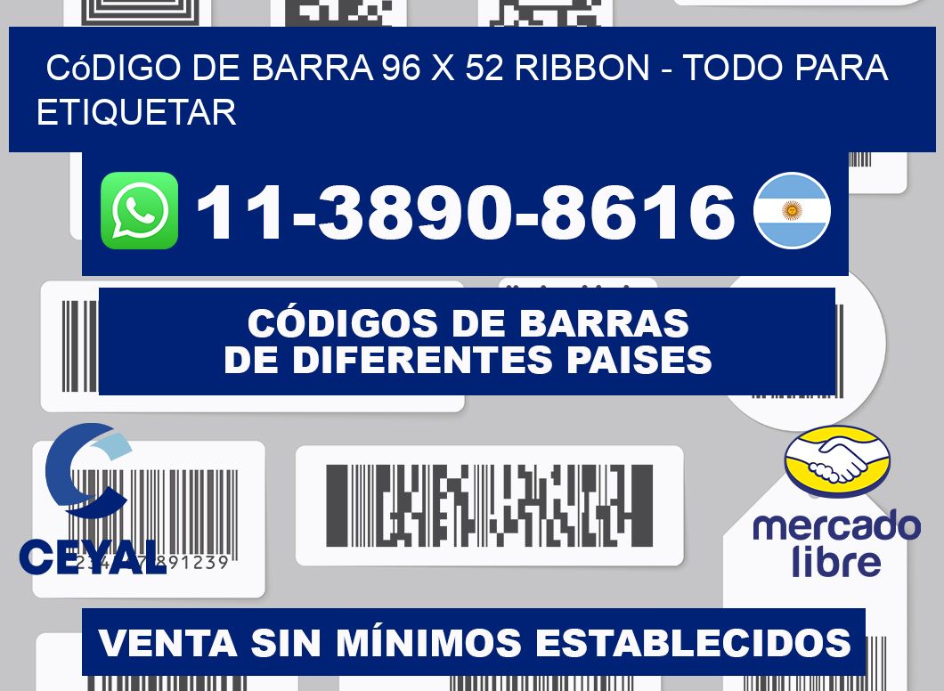 código de barra 96 x 52 ribbon - Todo para Etiquetar