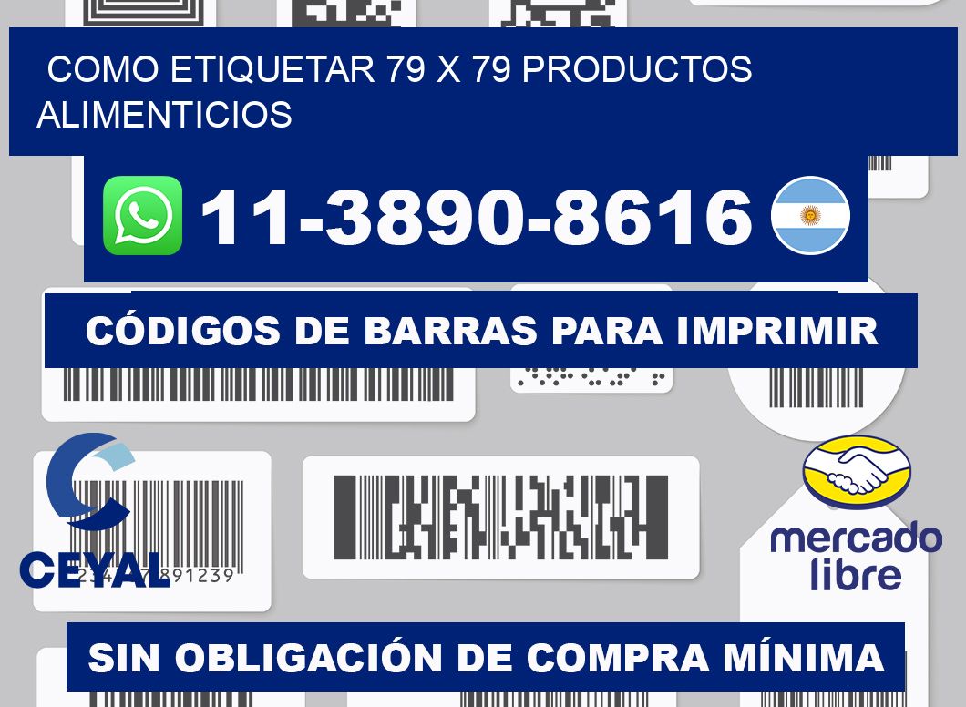 como etiquetar 79 x 79 productos alimenticios