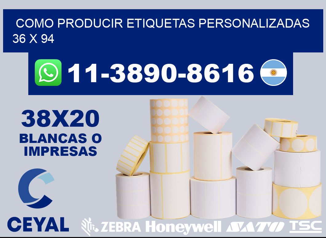 como producir etiquetas personalizadas 36 x 94