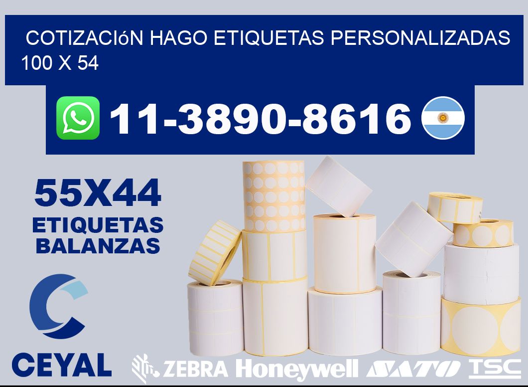 cotización hago etiquetas personalizadas 100 x 54
