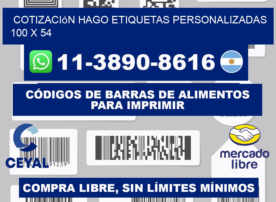 cotización hago etiquetas personalizadas 100 x 54