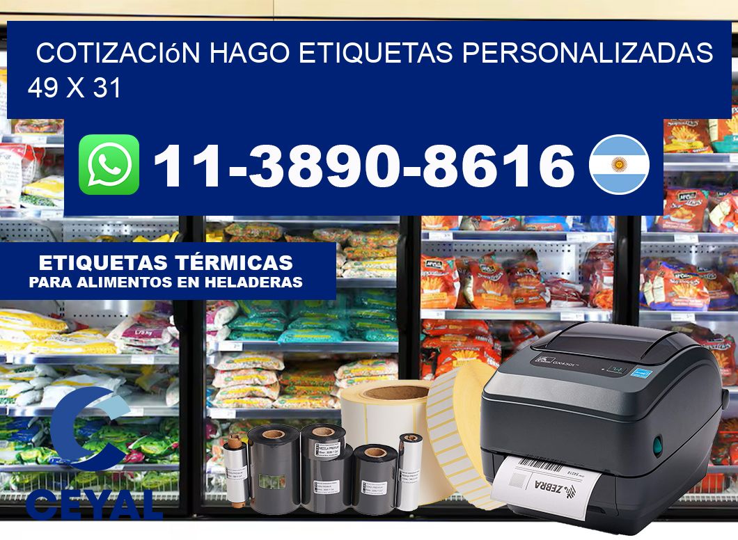 cotización hago etiquetas personalizadas 49 x 31
