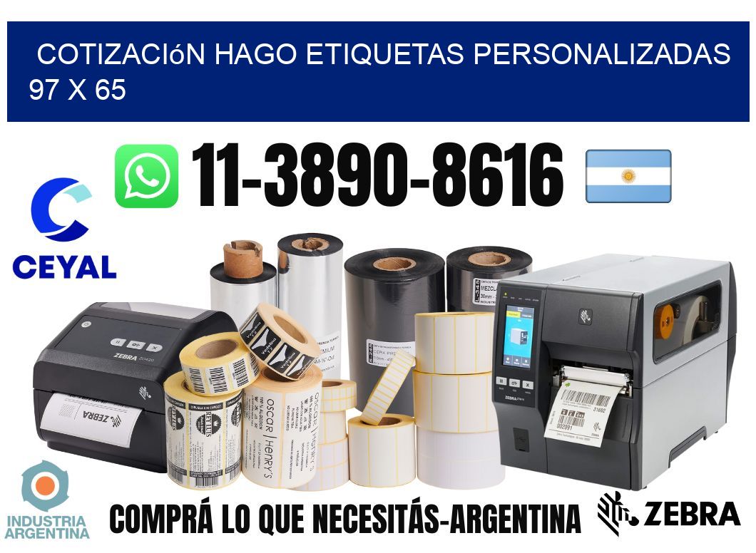 cotización hago etiquetas personalizadas 97 x 65