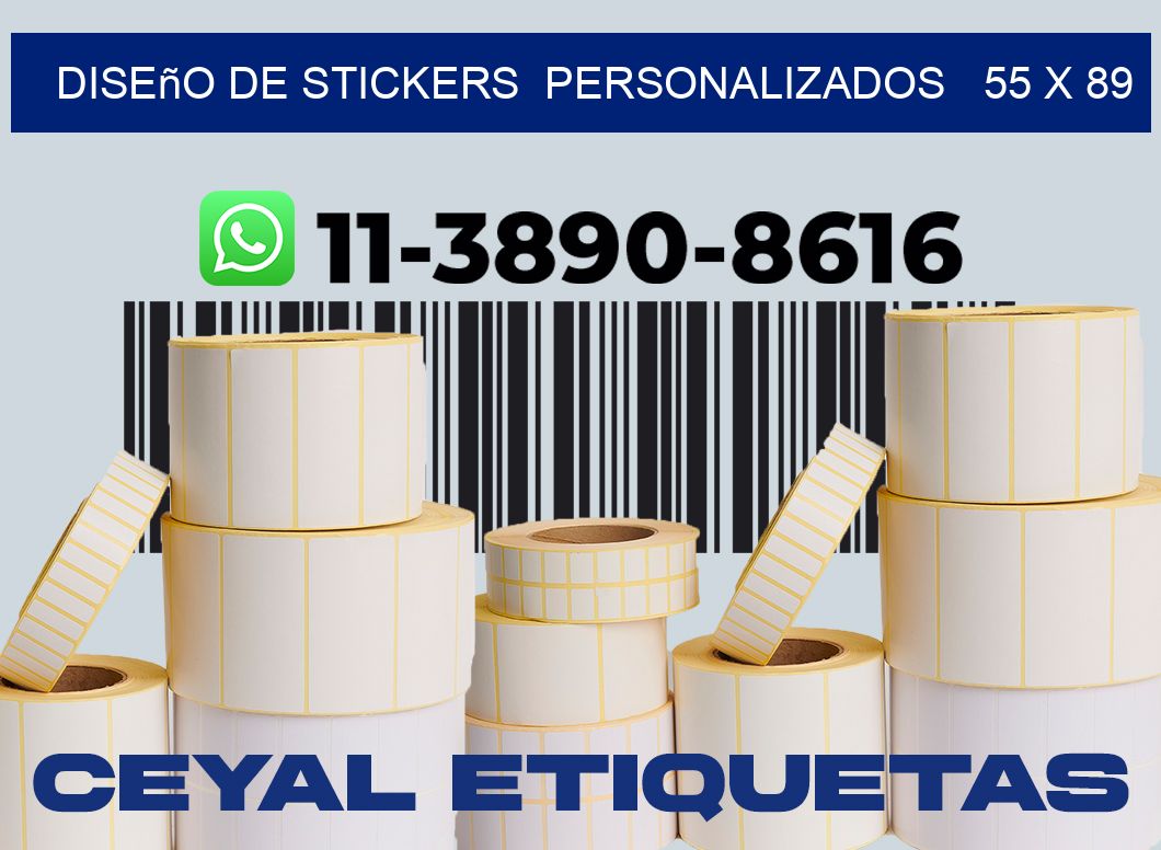 diseño de stickers personalizados 55 x 89