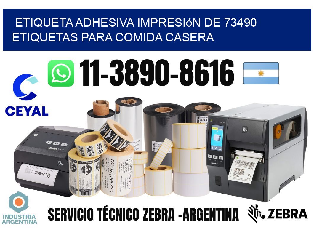 etiqueta adhesiva impresión de 73490 etiquetas para comida casera
