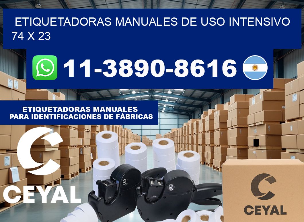 etiquetadoras manuales de uso intensivo 74 x 23