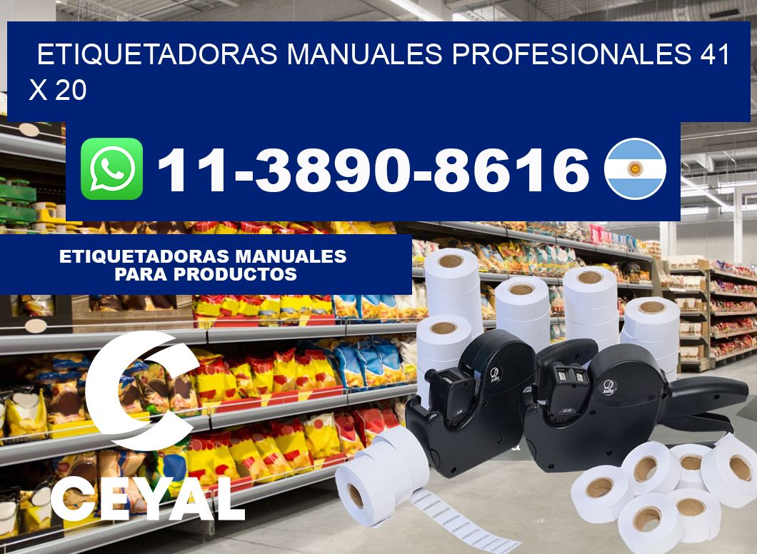 etiquetadoras manuales profesionales 41 x 20
