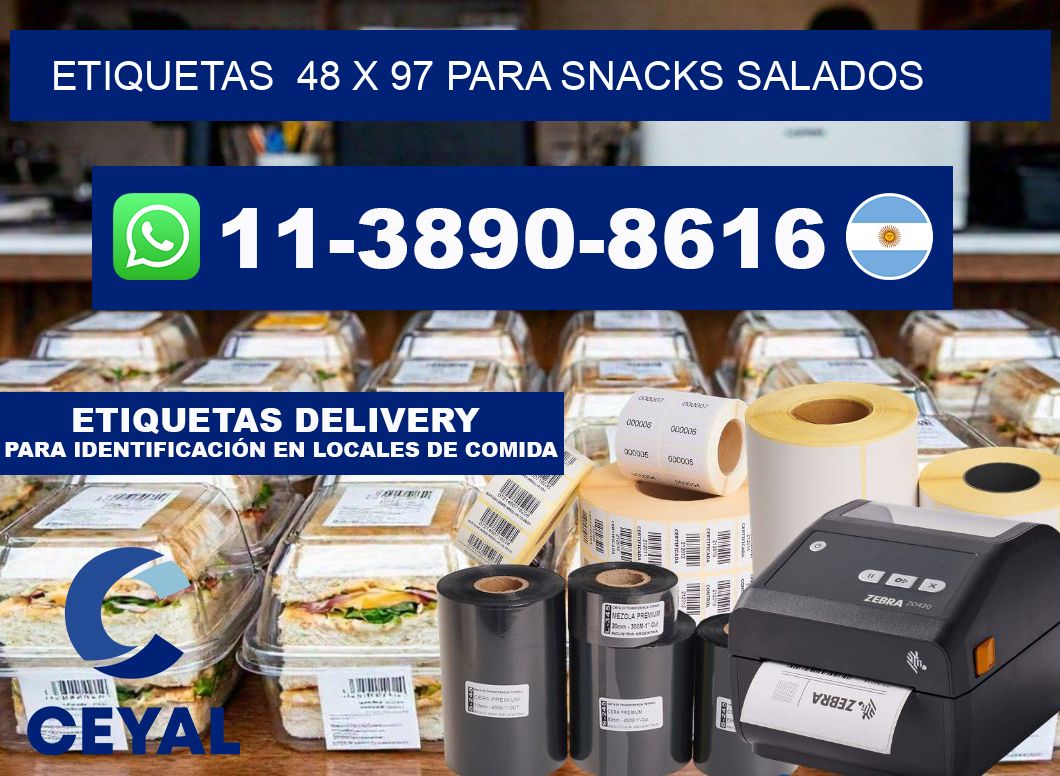 etiquetas 48 x 97 para Snacks salados