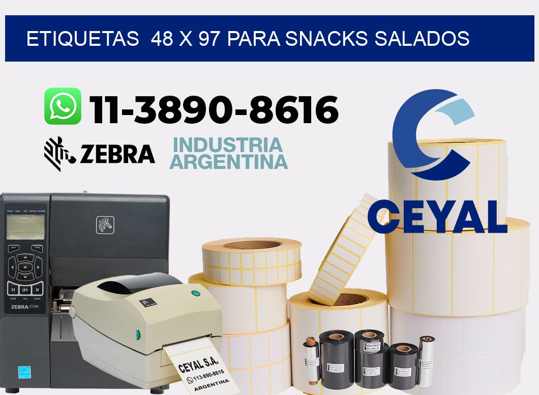 etiquetas 48 x 97 para Snacks salados