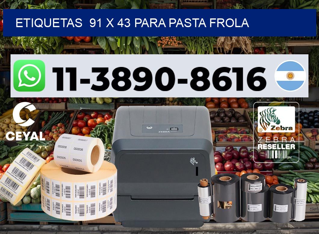 etiquetas  91 x 43 para Pasta frola