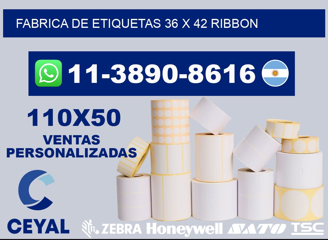 fabrica de etiquetas 36 x 42 ribbon