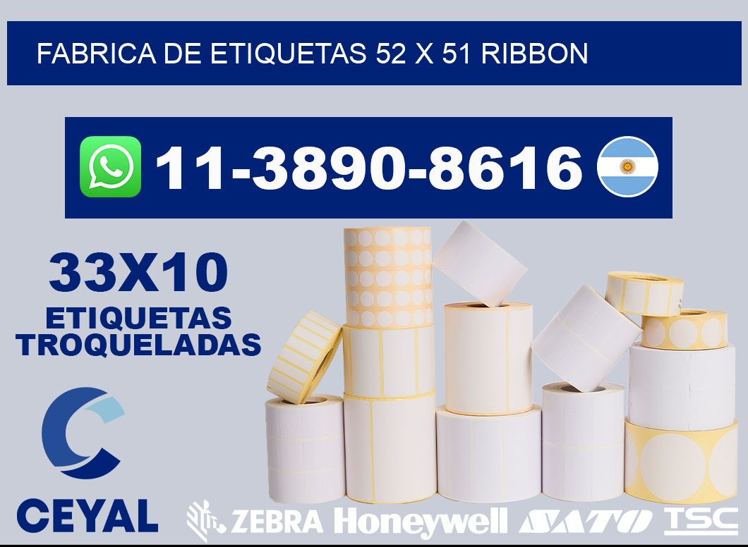 fabrica de etiquetas 52 x 51 ribbon