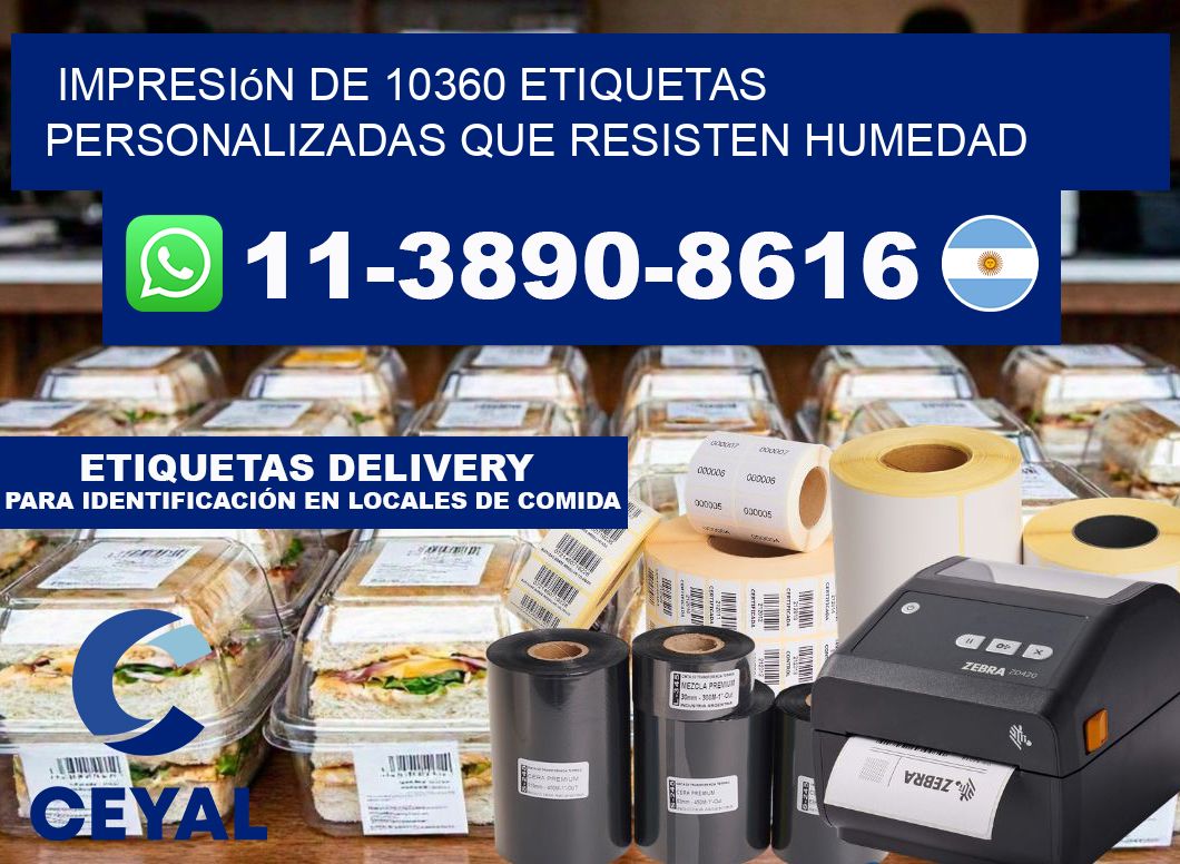 impresión de 10360 etiquetas personalizadas que resisten humedad
