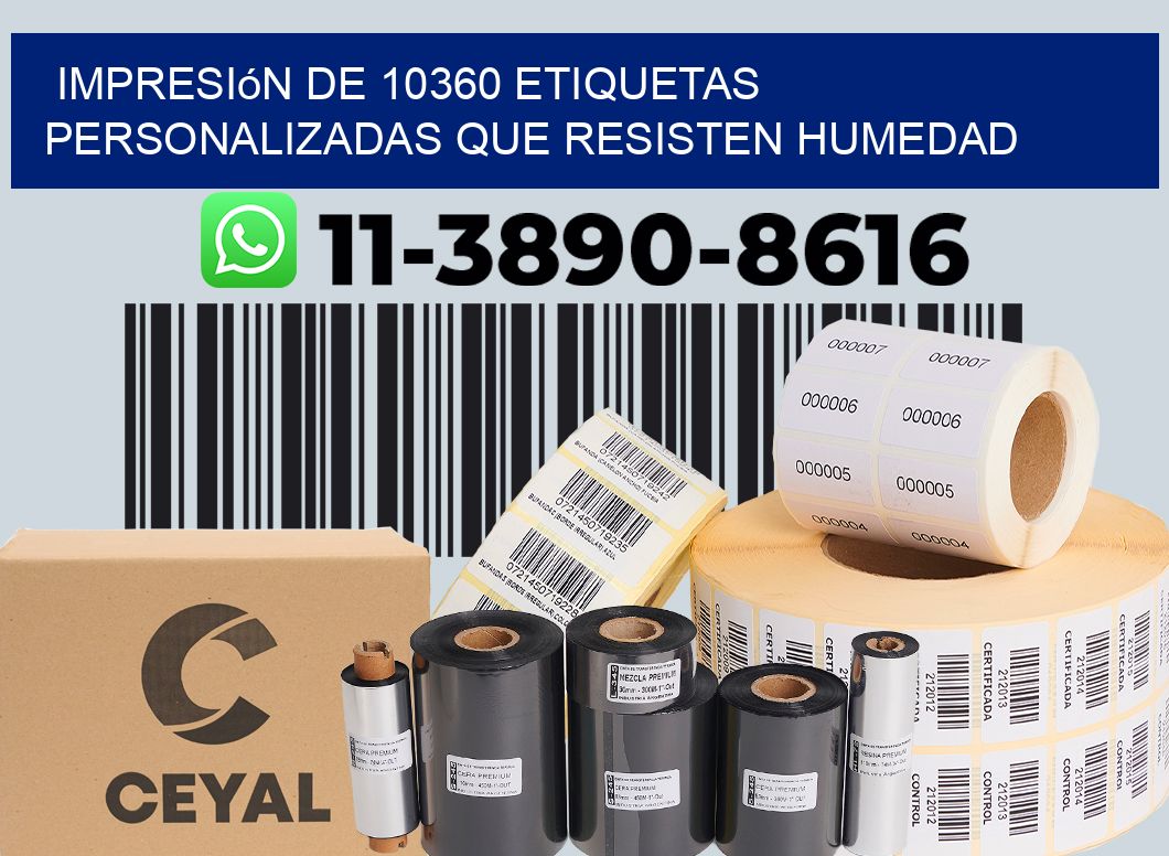 impresión de 10360 etiquetas personalizadas que resisten humedad