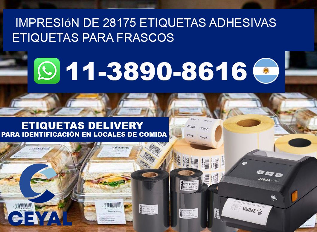 impresión de 28175 etiquetas adhesivas etiquetas para frascos