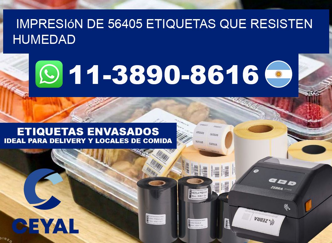 impresión de 56405 etiquetas que resisten humedad