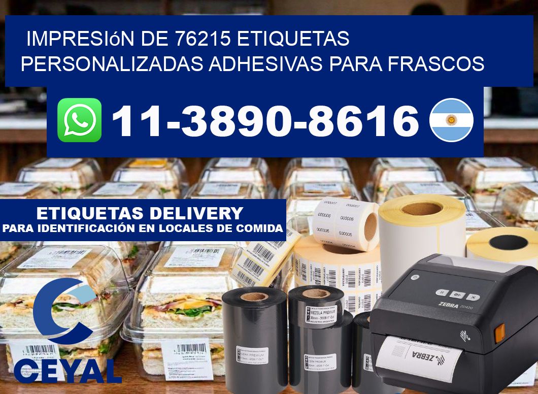 impresión de 76215 etiquetas personalizadas adhesivas para frascos