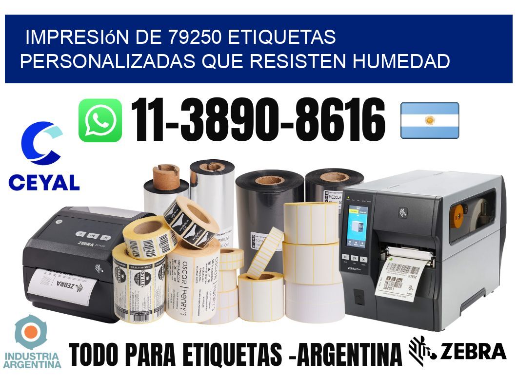 impresión de 79250 etiquetas personalizadas que resisten humedad