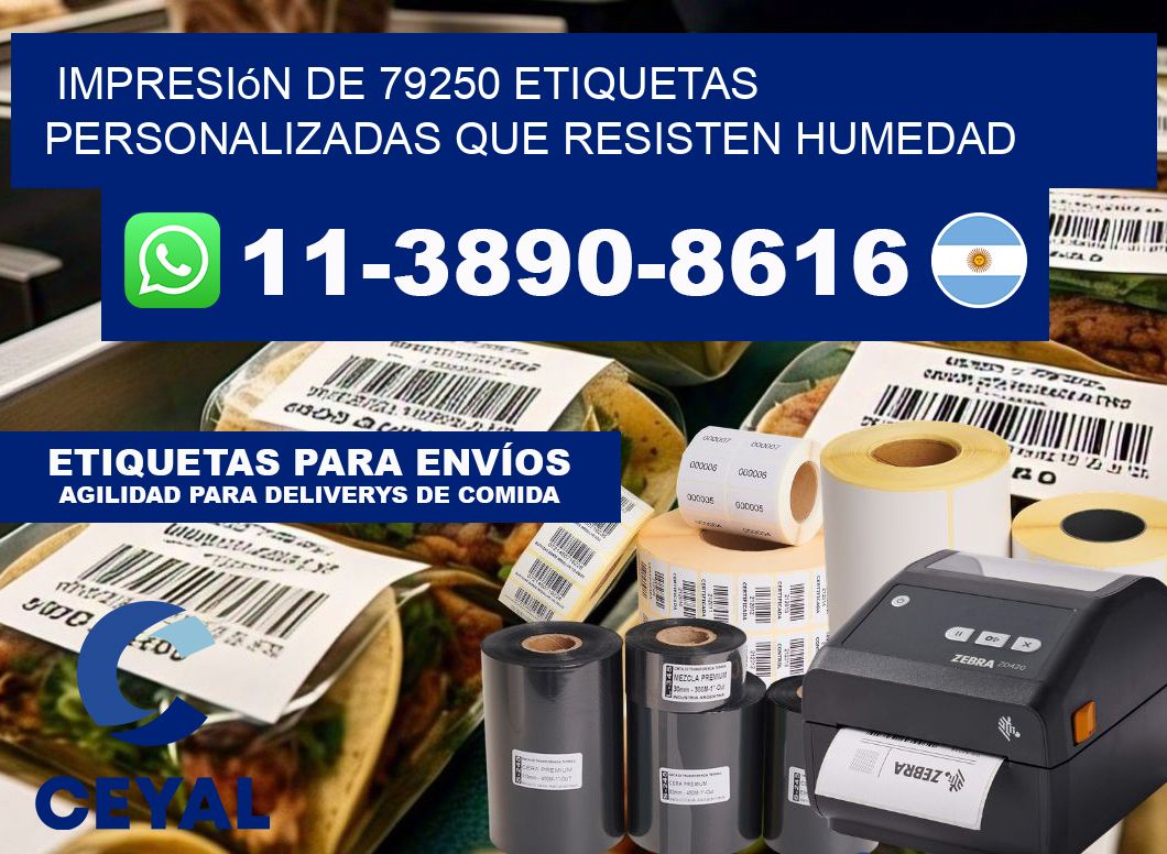 impresión de 79250 etiquetas personalizadas que resisten humedad