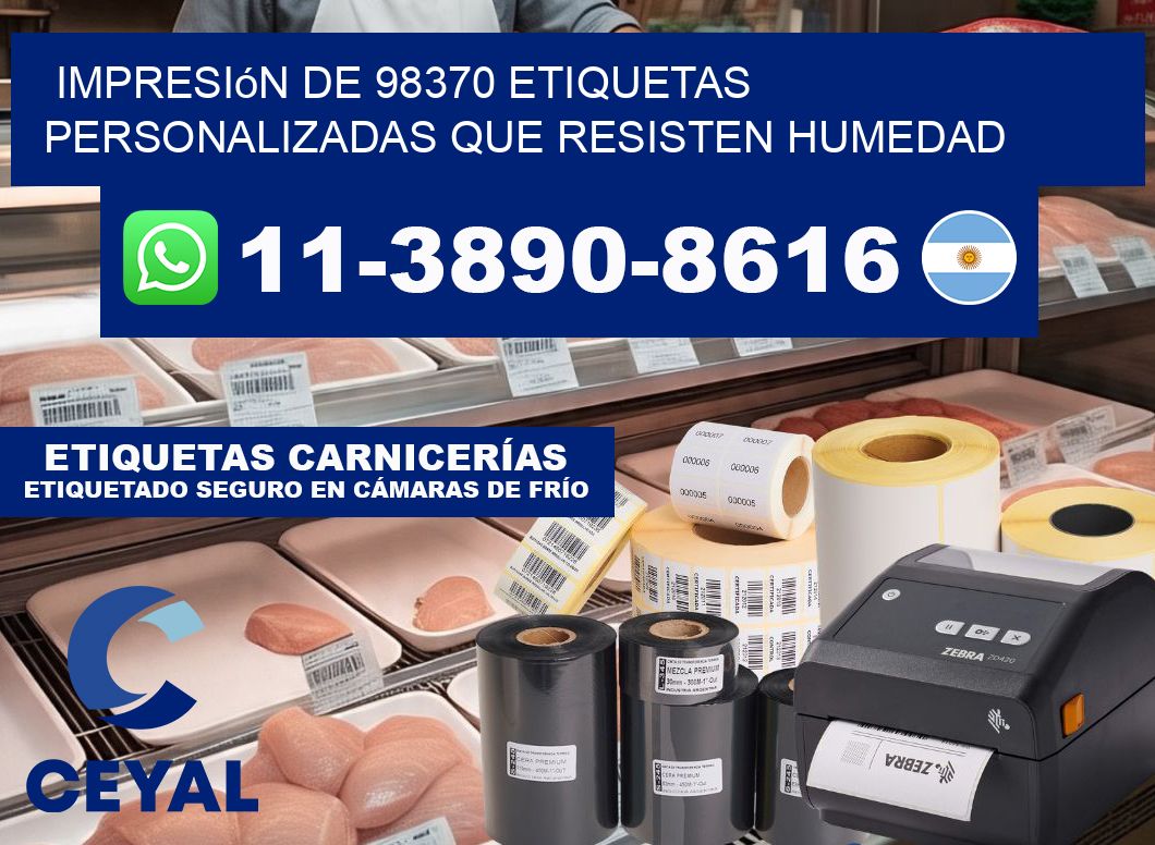 impresión de 98370 etiquetas personalizadas que resisten humedad