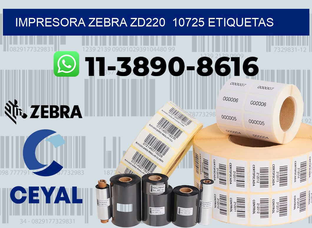 impresora zebra zd220 10725 etiquetas