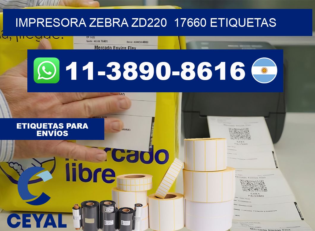 impresora zebra zd220  17660 etiquetas