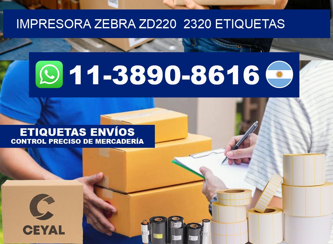 impresora zebra zd220 2320 etiquetas