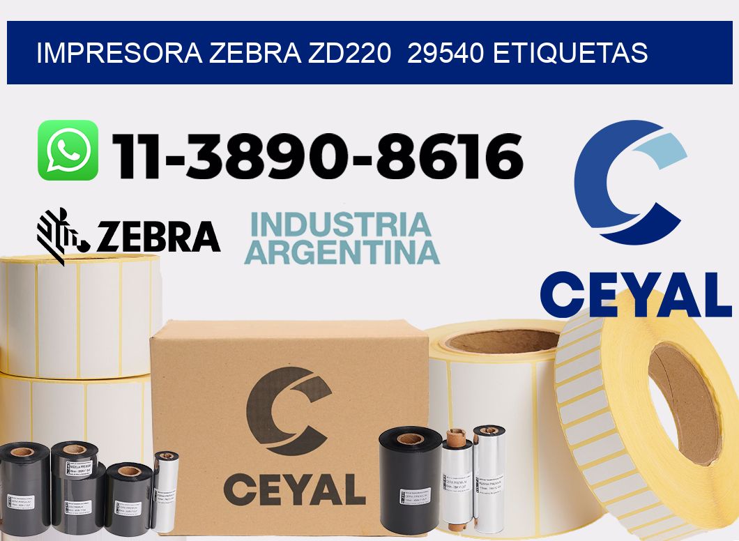 impresora zebra zd220 29540 etiquetas
