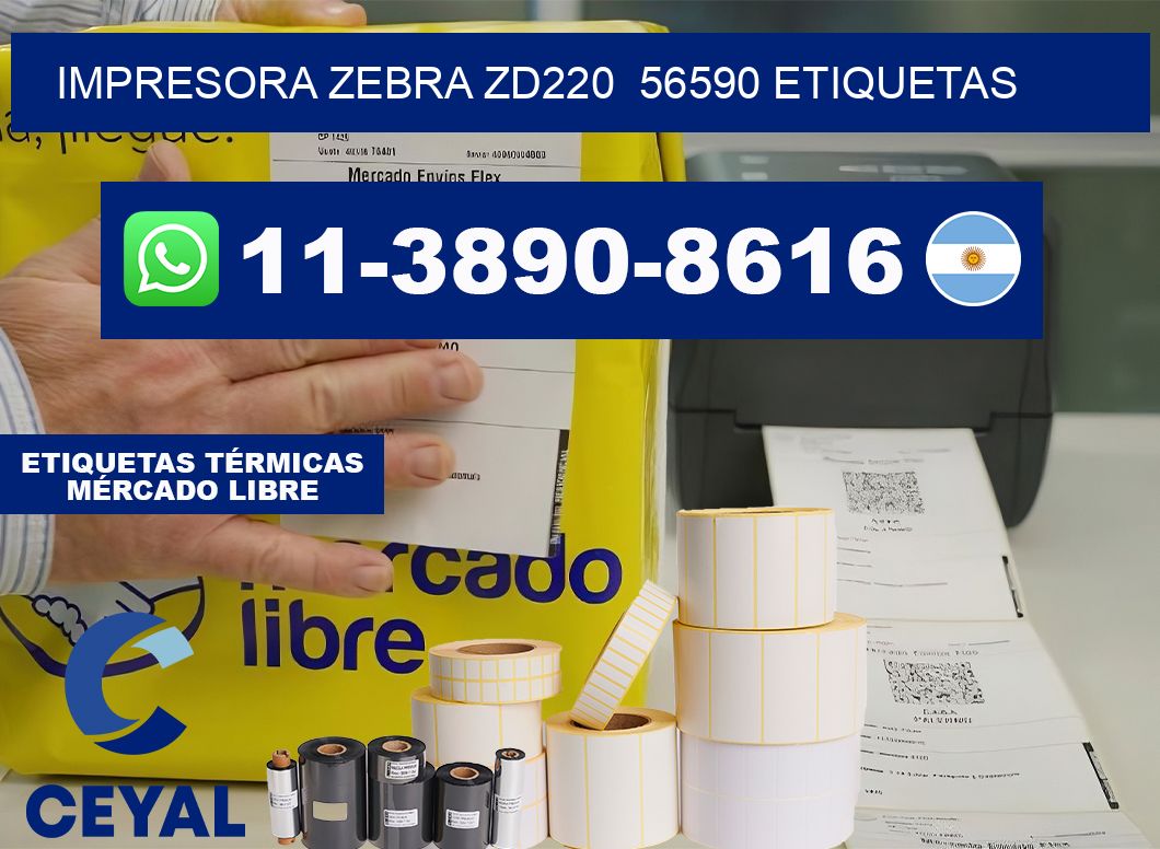 impresora zebra zd220  56590 etiquetas
