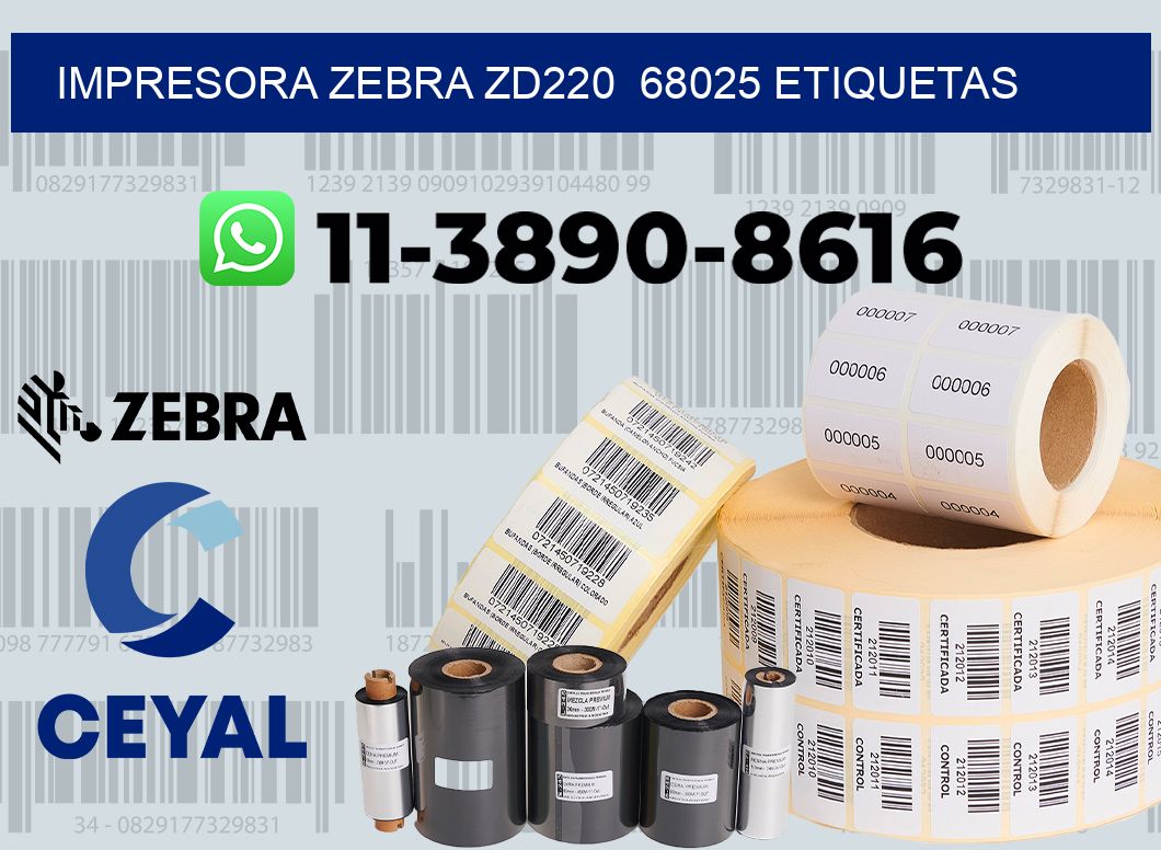 impresora zebra zd220  68025 etiquetas
