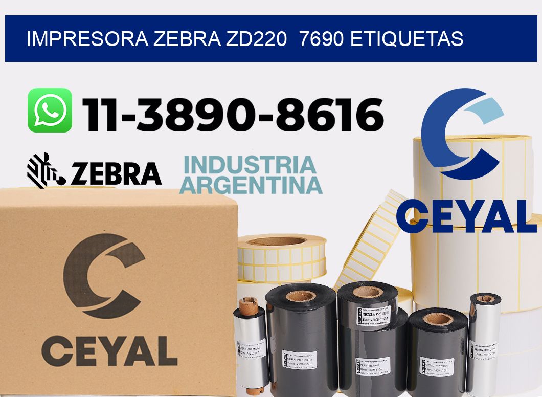 impresora zebra zd220 7690 etiquetas