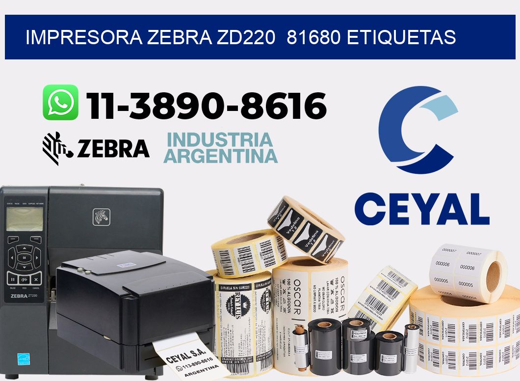 impresora zebra zd220 81680 etiquetas