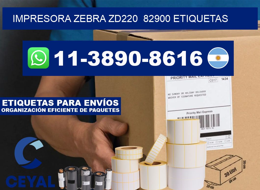 impresora zebra zd220  82900 etiquetas
