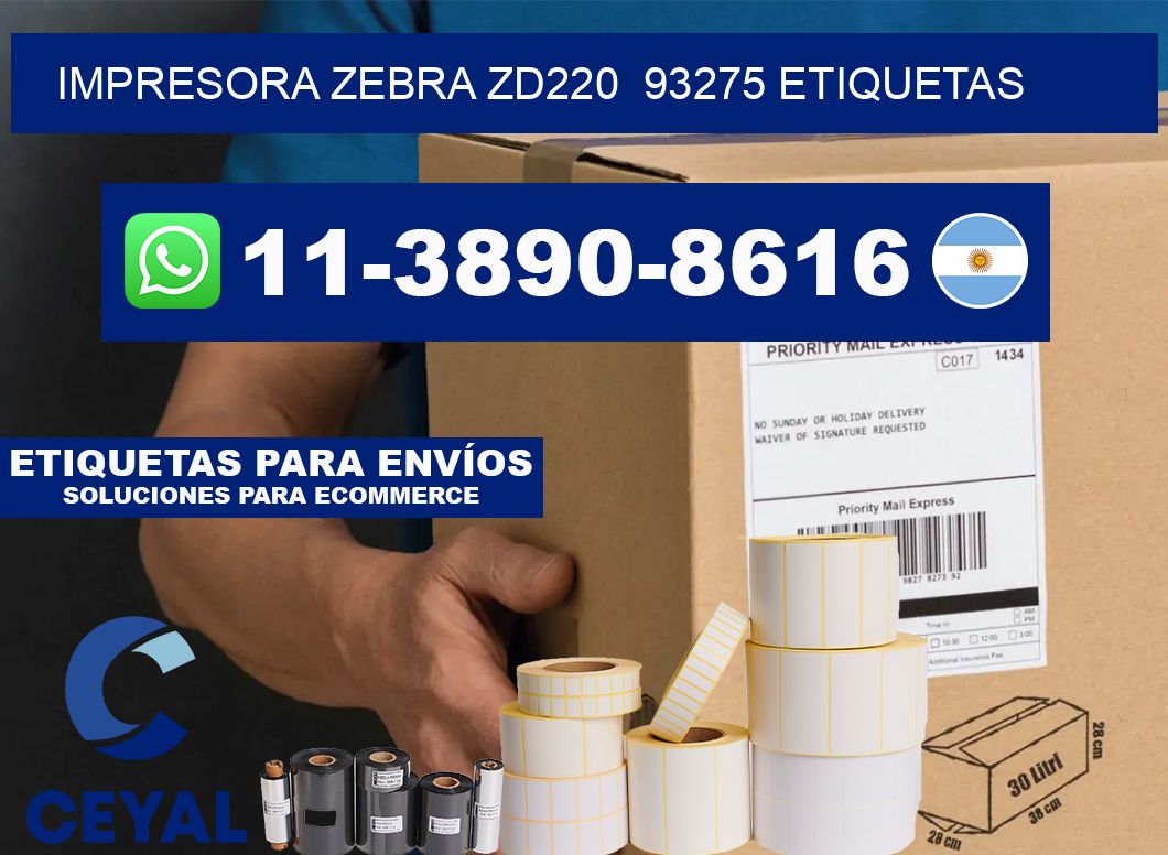 impresora zebra zd220 93275 etiquetas