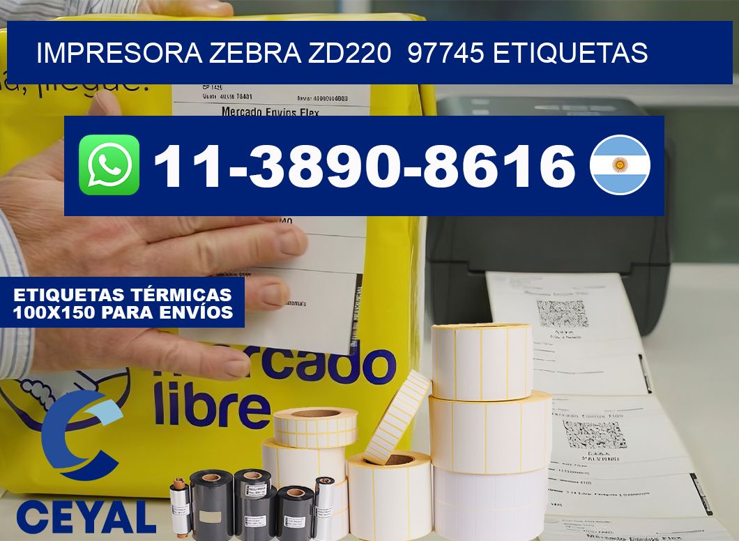 impresora zebra zd220 97745 etiquetas