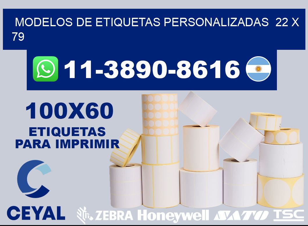 modelos de etiquetas personalizadas 22 x 79