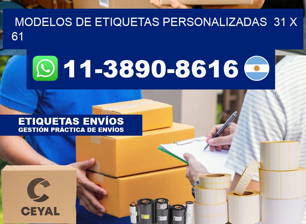 modelos de etiquetas personalizadas  31 x 61